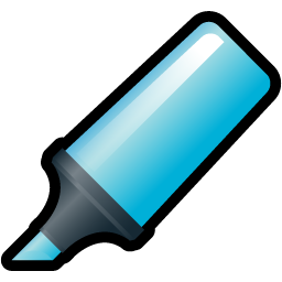 Highlighter Blue Icon 256x256 png
